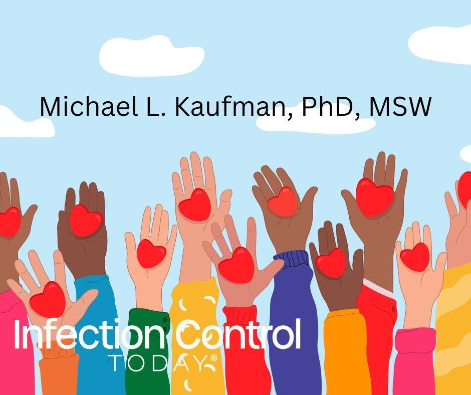Michael L. Kaufmanm PhD, MSW  Hands raised up, hold hearts, share compassion and hope with those in need.  (Adobe Stock 592358569 by Nadiia)